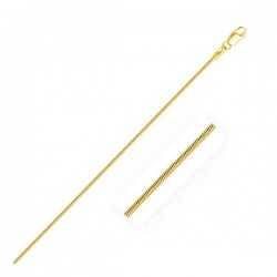 14k Yellow Gold Octagonal Shiny Snake Chain 0.8mm
